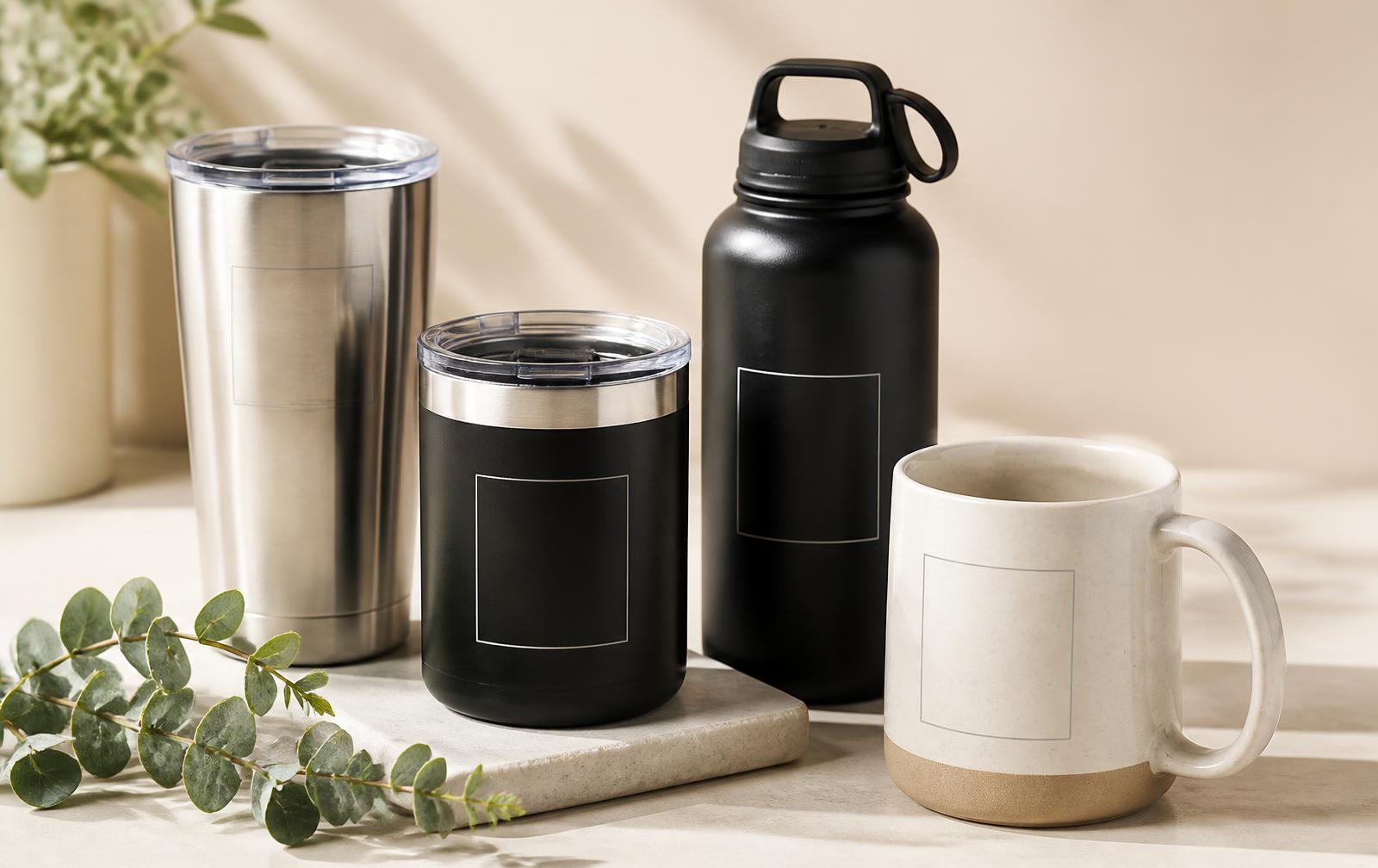Insulated stainless steel tumblers and water bottles